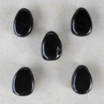 Schwarzer - Obsidian Anhänger Trommelstein