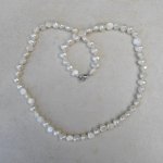 Süßwasser - Perlenkette 7 x 7,5 mm / 50 cm, weiß