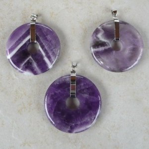 Amethyst Donut 45 mm mit Metallfassung