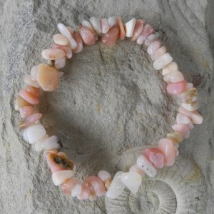 Andenopal rosa Splitterarmband