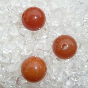 Aventurin orange Kugel gebohrt 18 mm