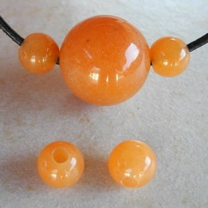 Aventurin orange Kugel gebohrt 8 mm
