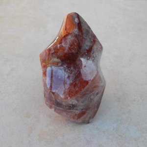 Hämatitquarz Flamme, 118 mm