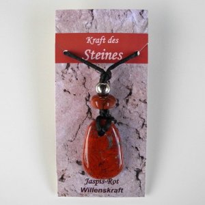Kraftsteinanhänger aus rotem Jaspis