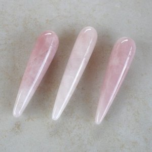 Rosenquarz Massagegriffel ca. 9 -10 cm