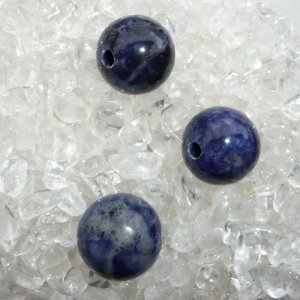 Sodalith Kugel gebohrt 18 mm