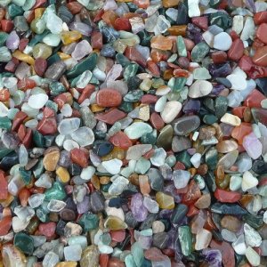 Trommelstein-Chips Mix(Indien) 0,7 - 1,2 cm, 500 g
