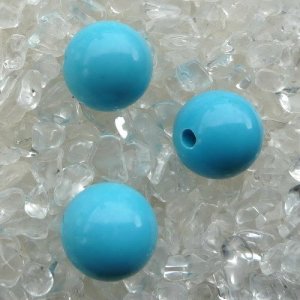 Türkis(rec) Kugel gebohrt 18 mm