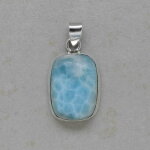 Larimar Anhänger in 925er Silber gefasst -...