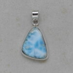 Larimar Anhänger in 925er Silber gefasst -...