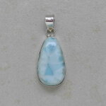 Larimar Anhänger in 925er Silber gefasst -...