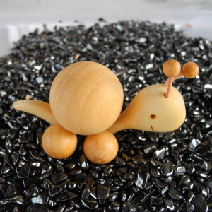 Harmonie - Schnecke mit Buchenholz-Kugel, 3 cm