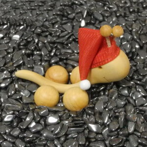 Harmonie - Schnecke mit Nikolausmütze für 3 cm Kugel