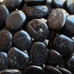 Turmalin schwarz (Schörl) Scheibenstein, ca.34 - 40 mm