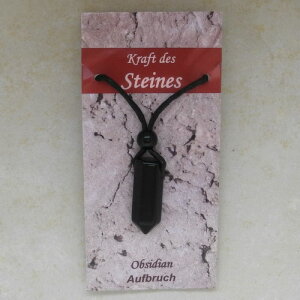 Kraftstein - Spitze aus schwarzem Obsidian