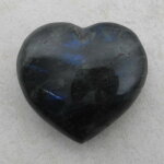 Labradorit Herz, ca. 71 x 66 x 31 mm