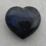 Labradorit Herz, ca. 71 x 66 x 31 mm - Einzelstück