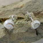 Shivas Auge(Operculum) Ohrstecker aus 925er Silber