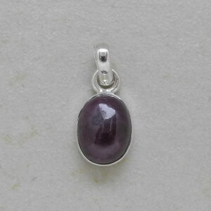 Rubin Anhänger "Oval" in 925er Silberfassung