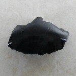 Schwarzer Turmalin / Schörl Anschliff, ca. 10 x 6 x 4,5 cm
