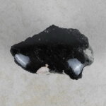 Schwarzer Turmalin / Schörl Anschliff, ca. 6 x 3,5 x 8,5 cm