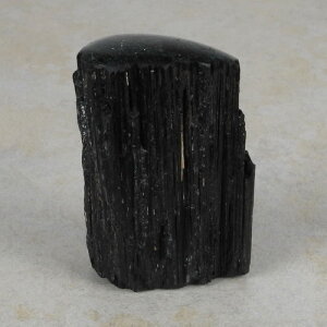 Schwarzer Turmalin / Schörl Anschliff, ca. 6 x 3 x 8,5 cm