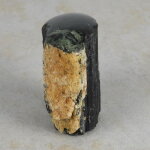 Schwarzer Turmalin / Schörl Anschliff, ca. 6,5 x 3,5 x 7 cm