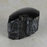 Schwarzer Turmalin / Schörl Anschliff, ca. 6 x 5 x 5,5 cm