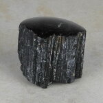 Schwarzer Turmalin / Schörl Anschliff, ca. 6 x 4 x 6 cm