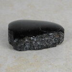 Schwarzer Turmalin / Schörl Anschliff, ca. 8,5 x 6,5 x 3 cm