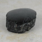 Schwarzer Turmalin / Schörl Anschliff, ca. 9 x 7,5 x 3 cm