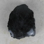 Schwarzer Turmalin / Schörl Anschliff, ca. 9 x 7,5 x 3 cm