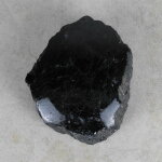 Schwarzer Turmalin / Schörl Anschliff, ca. 9 x 8 x 3,5 cm