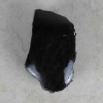 Schwarzer Turmalin / Schörl Anschliff, ca. 8 x 5,5 x 3,5 cm