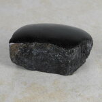 Schwarzer Turmalin / Schörl Anschliff, ca. 8 x 5,5 x 3,5 cm