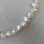 Süßwasser - Perlenkette 7 x 7,5 mm / 50 cm,...