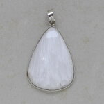 Skolezit Anhänger in 925er Silber gefasst -...