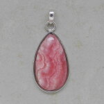 Rhodochrosit Anhänger mit 925er Silberfassung -...