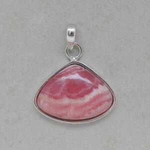 Rhodochrosit Anhänger mit 925er Silberfassung - Einzelstück