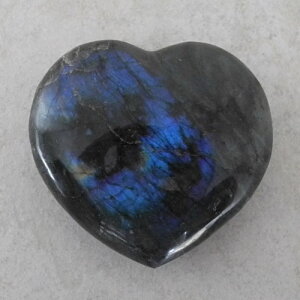 Labradorit Herz, ca. 79 x 74 x 30 mm - Einzelstück