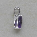 Amethyst Tropfenanhänger in 925er Silber gefasst