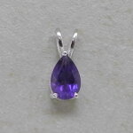 Amethyst Tropfenanhänger in 925er Silber gefasst
