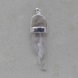 Kunzit Kristall mit 925er Silberfassung, 50 x 10 mm