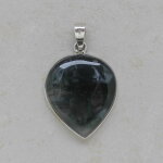 Moosachat Anhänger mit 925er Silberfassung - Einzelstück