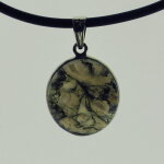 Moosachat Anhänger mit 925er Silberfassung -...