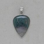 Moosachat Anhänger mit 925er Silberfassung - Einzelstück