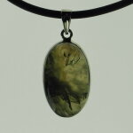 Moosachat Anhänger mit 925er Silberfassung - Einzelstück