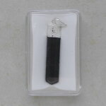 Turmalin schwarz(Schörl) Spitze in silberfarbener Fassung