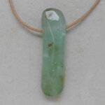 Chrysopras Anhänger gebohrt, 59 x 16 x 13 mm -...