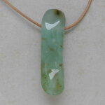 Chrysopras Anhänger gebohrt, 59 x 16 x 13 mm - Einzelstück